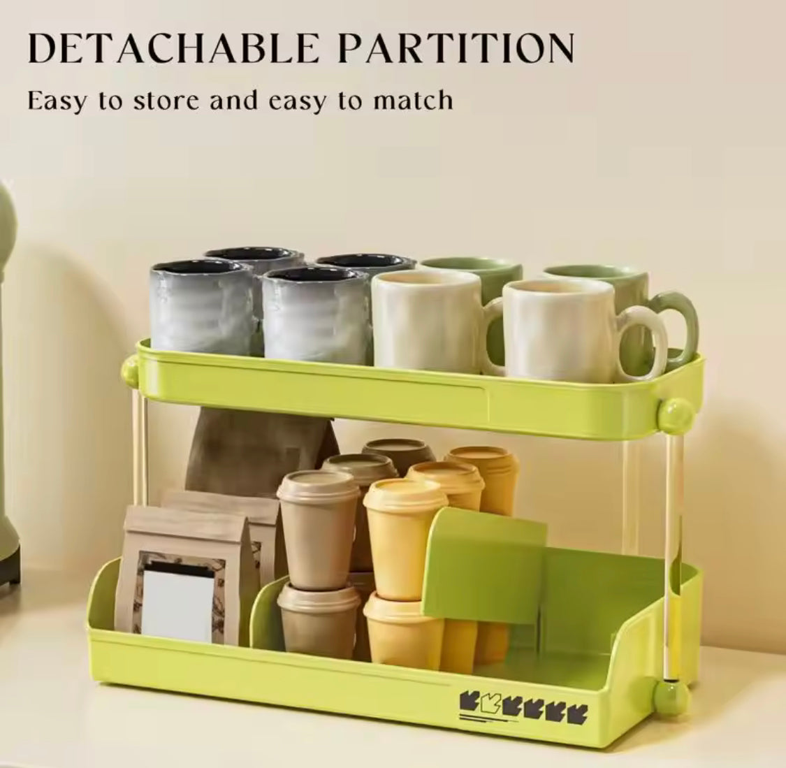2 Tier Desktop Storage Shelf, Multifunctional Cup Holder, Multipurpose Mug Rack Tea Cup Holder, Kitchen Coffee Cup Rack For Office Home 2 Tier Desktop Storage Shelf, Multifunctional Cup Holder, Multipurpose Mug Rack Tea Cup Holder, Kitchen Coffee Cup Rack For Office Home